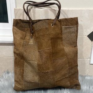 Authentic Borbonese Italian Leather Tote